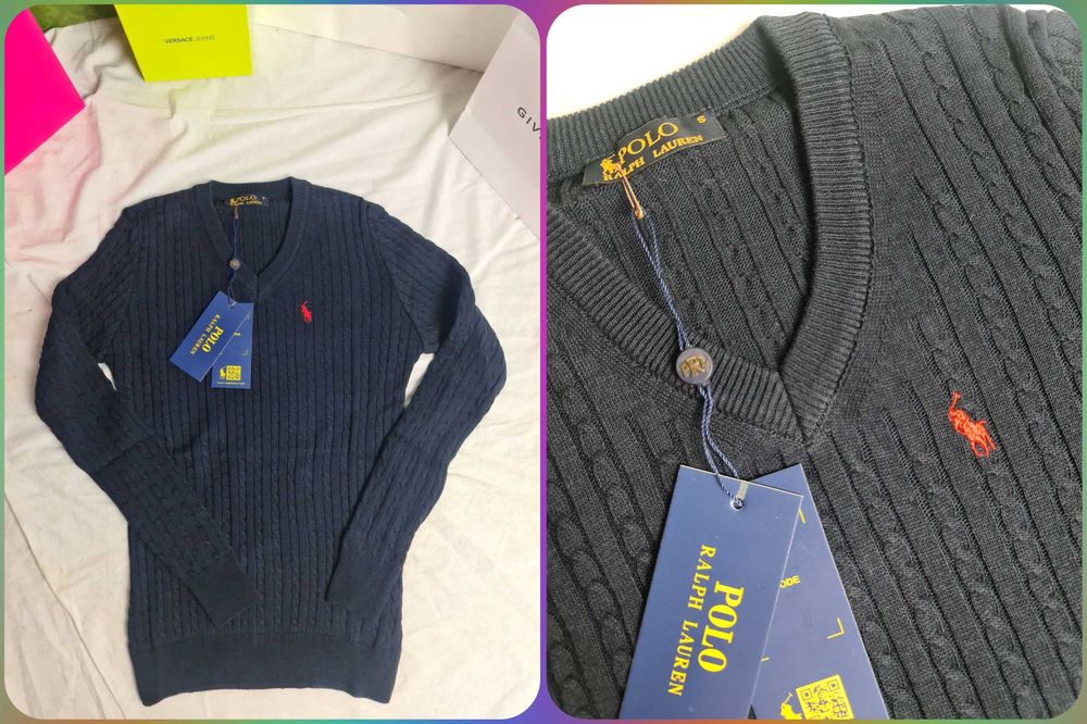 Sweter damski Ralph Lauren w serek Th premium