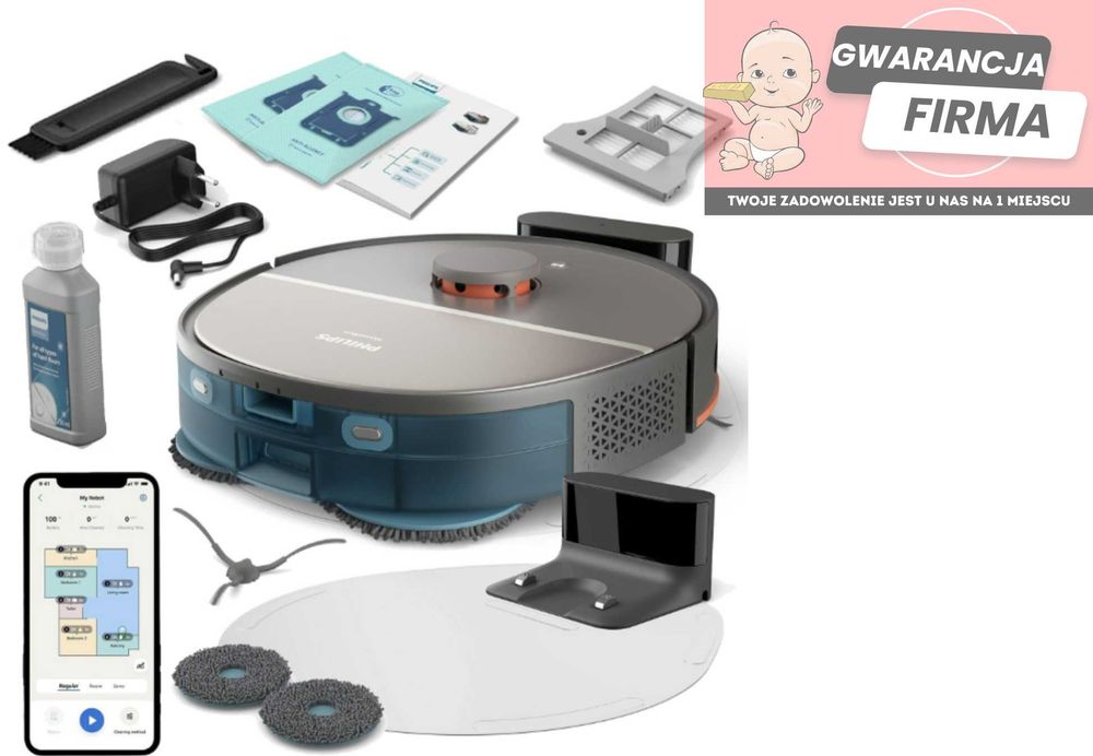 Robot sprzątający PHILIPS HomeRun 5000 XU5000/10 | Nowy | Gwarancja |