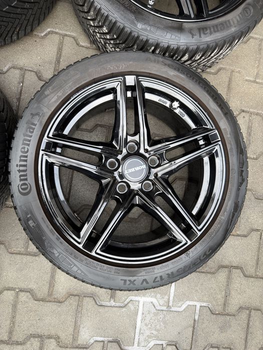 Felgi alufelgi koła Borbet 17 cali 5x120 7.5j et35 opony BMW e90 e91 e92 e46 e36 itp