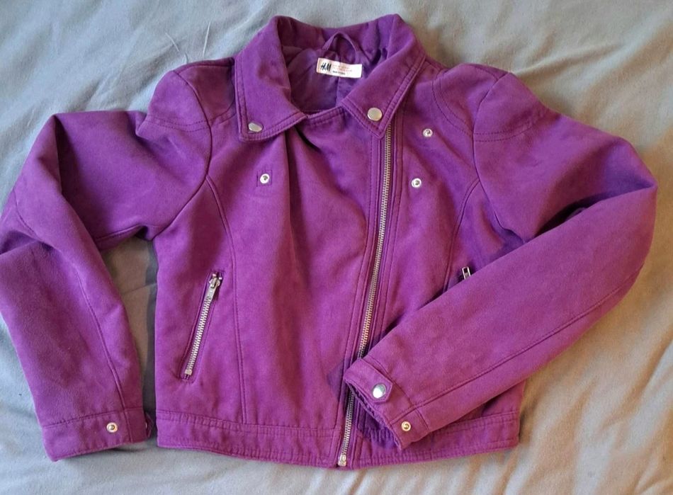 Ramoneska zamszowa H&M. Rozmiar  146