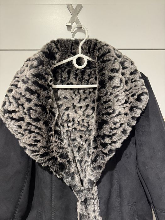 Dennis by Dennis Basso Faux Fur Coat reversible L płaszcz damski nowy