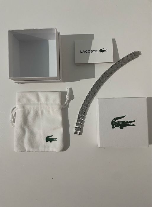 Bransoletka lacoste srebrna