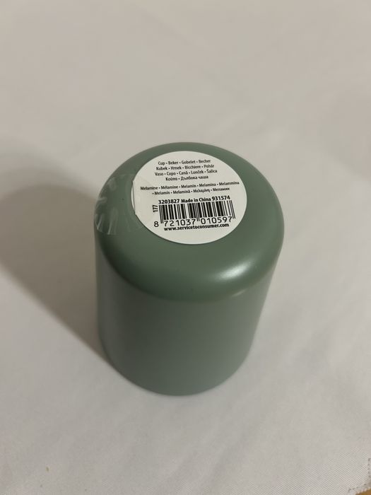 Zestaw 6 zielonych kubków z melamimy 400ml nr.8622