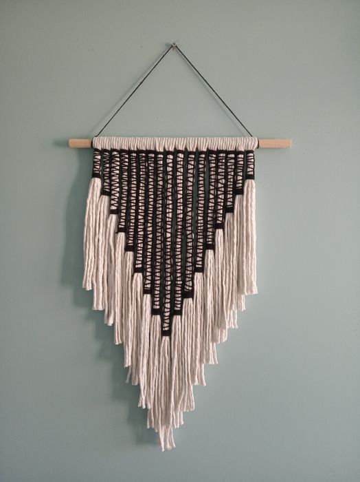 Makrama z czarnym dodatkiem Gotyk Glamour