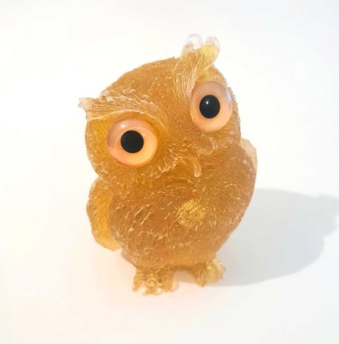 Corujas de Resina em pedra semipreciosas