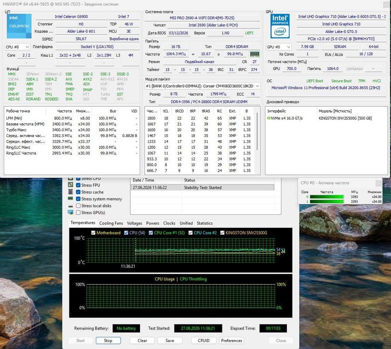 Материнська плата Msi Pro Z690-A Wifi DDR4 (LGA1700) 12-13-14 Покоління Intel