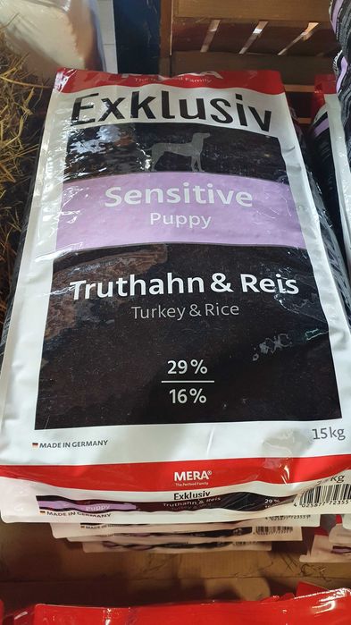 MERA Exklusiv Puppy Sensitive 15 kg / karma dla szczeniąt / indyk+ryż