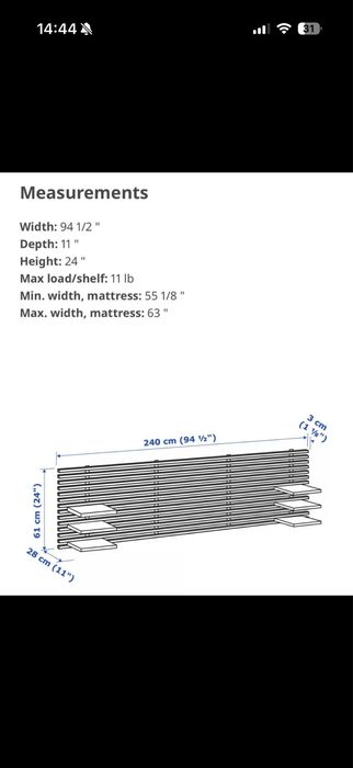 Cabeceira ripado Ikea