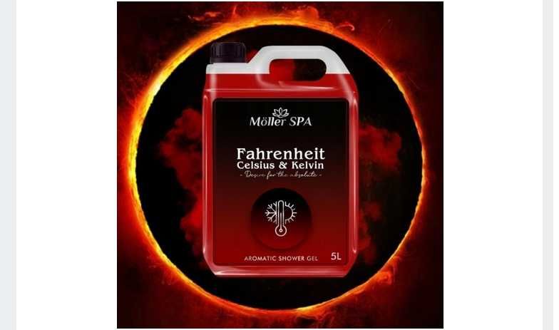 Żel pod prysznic Möller EXCLUSIVE Fahrenheit Celsius&Kelvin 5l+GRATIS