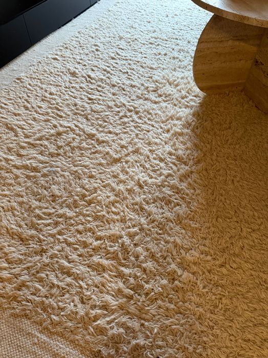 Dywan Marely z białej wełny 200x300 Kave Home