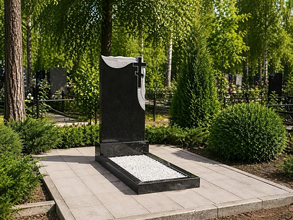 Гранітний пам’ятник Одинарний Готовий до встановлення