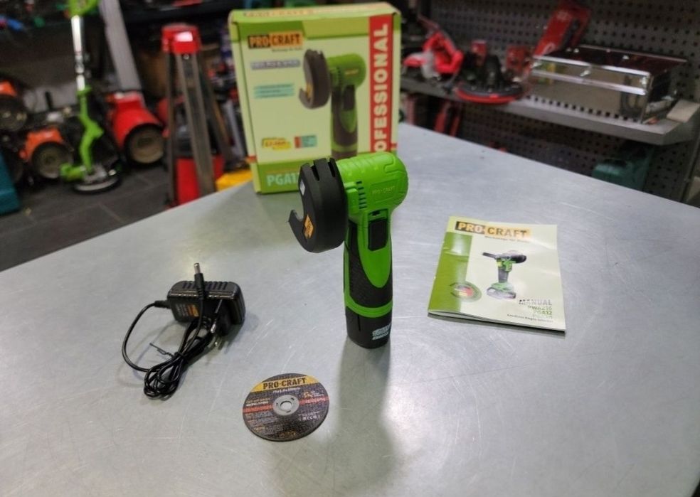 Аккумуляторная мини болгарка Procraft PGA12 +Акб Гарантия Бесщеточная