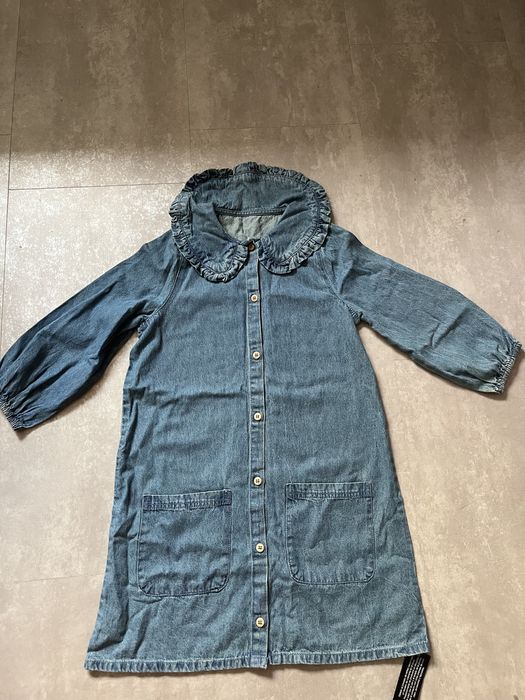 Стильна джинсова сукня zara джинсовое платье с воротником