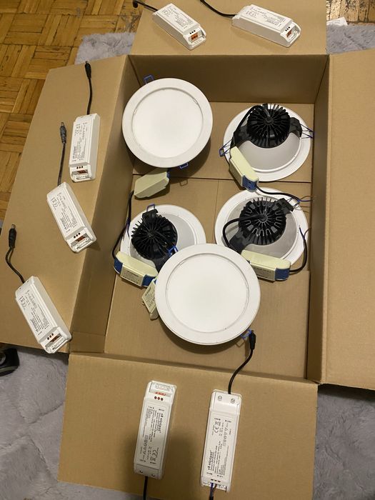 Zestaw 5 lamp LED Downlight Elplast 15W + zasilacze