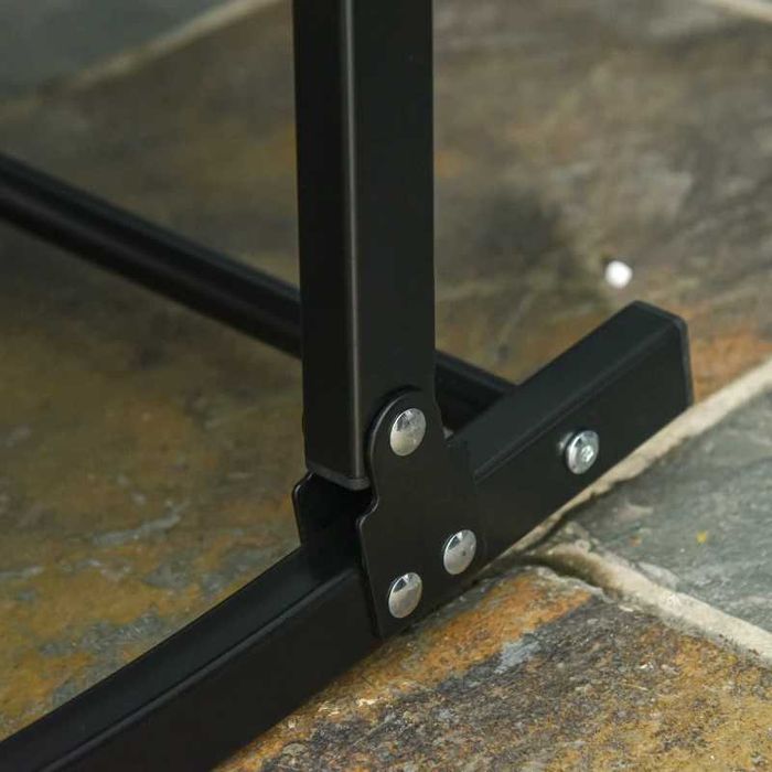 2 espreguiçadeiras ergonómicas dobráveis em forma de S - Preto