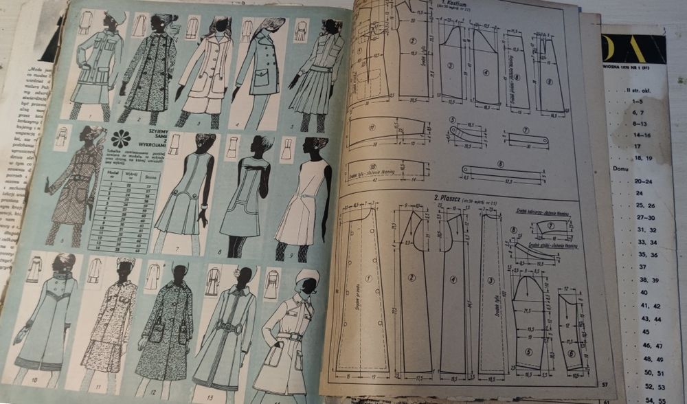 Moda zima 1969/1970 wykroje