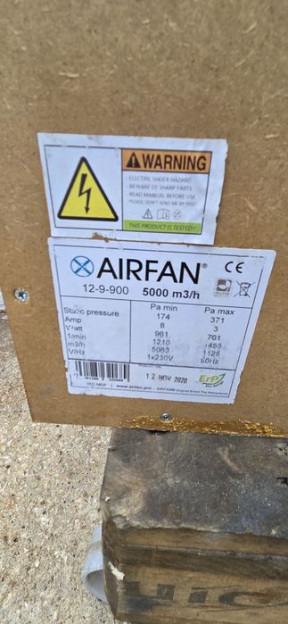 Ventilador extrator 5000 m3h ventilação Ar fumos tintas de estufas de pintura
