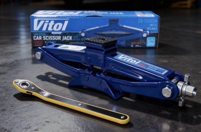 Домкрат Ромб 1,5т з тріскачкою та гумовою подушкою 390мм