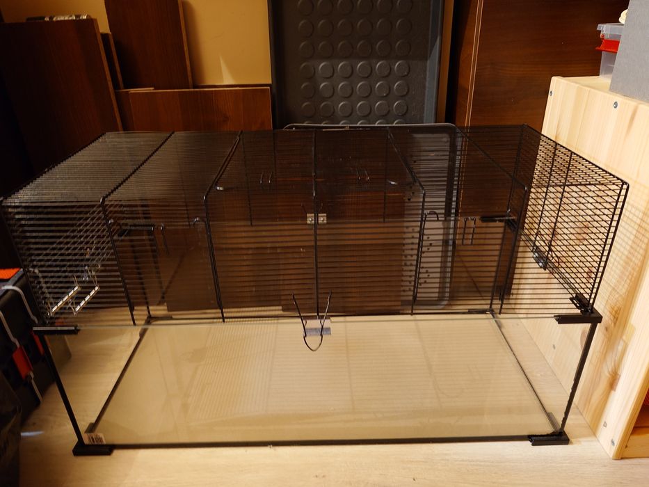 Duża klatka Comfy Vetro Plus 80 (szklane terrarium) – baza DIY