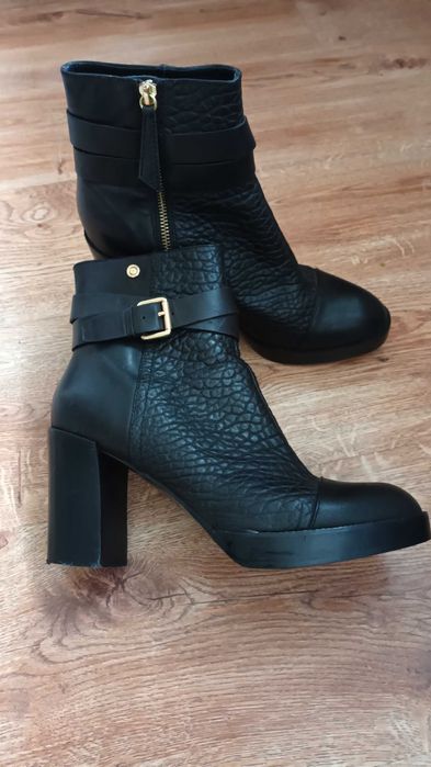 Diesel botki na obcasie i platformie skórzane rozmiar 39