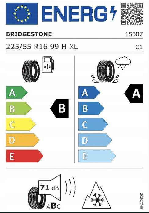 Bridgestone 225/55 R16 99H XL