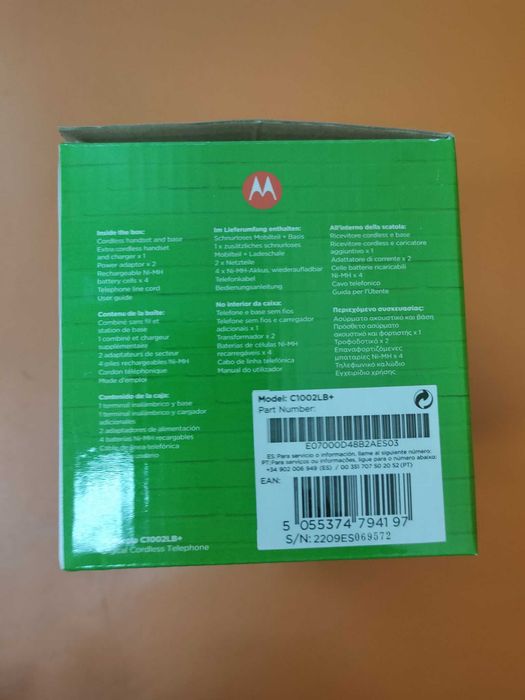 Motorola C1002LB+ Pack Duo Telefones Sem Fios Com Mãos Livres