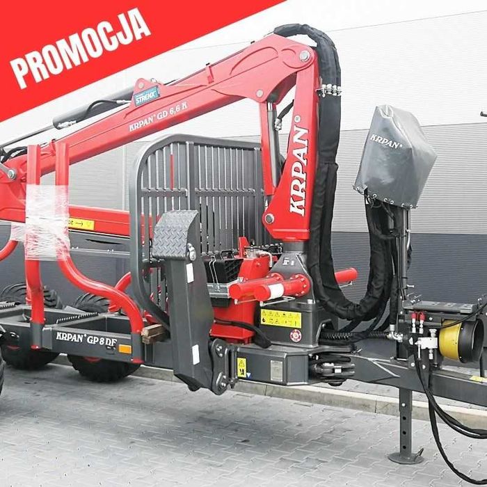 Przyczepa leśna Krpan GP11 z żurawiem 6,6