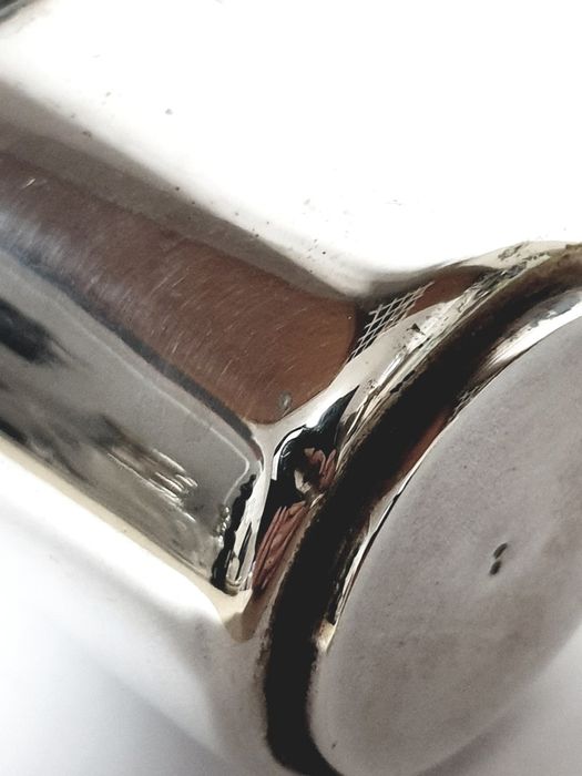 Lindo copo de criança "3 patinhos gansos" em prata contrastada