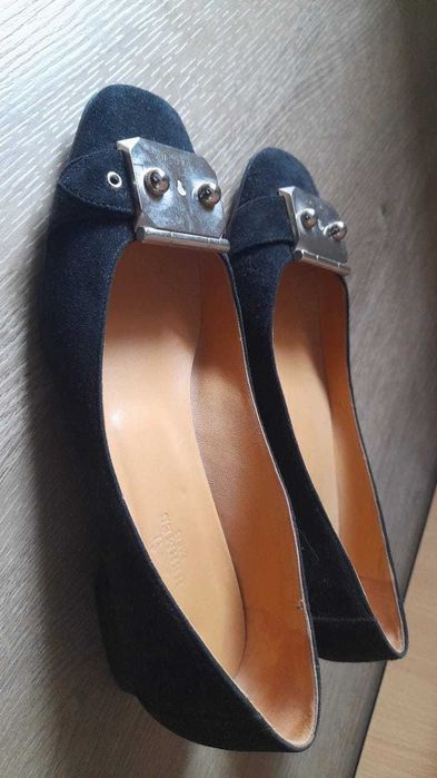 Sabrinas camurça detalhe prateado Hermès