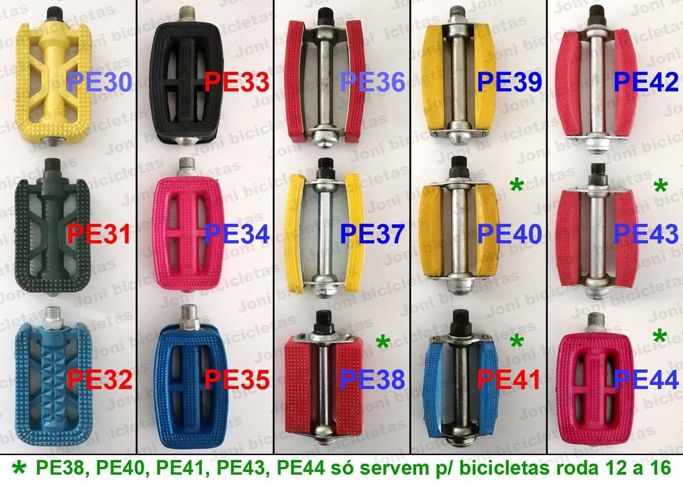 Pedais de bicicleta pasteleira, estrada, BMX, MTB, passeio, criança