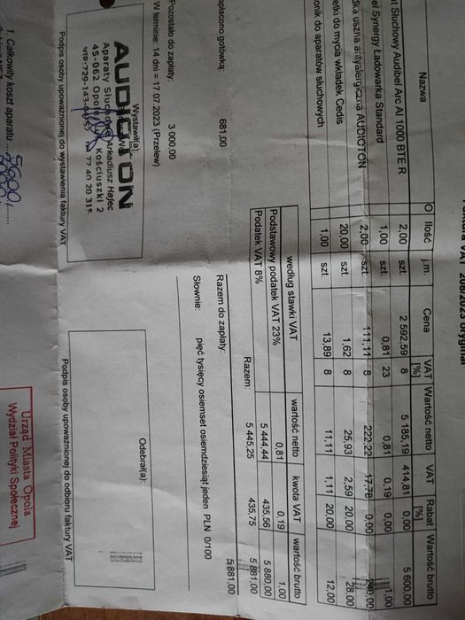 Profesjonalny Aparat słuchowy Audibel ARC AI 1000 BTE R