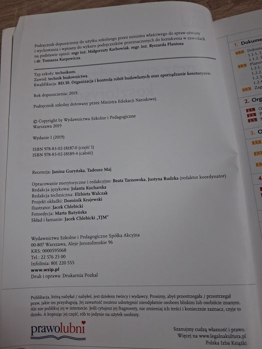 Podręcznik do nauki zawodu budownictwo