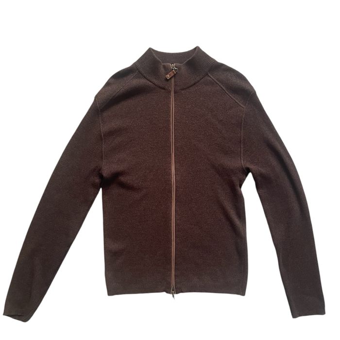 Коричневий кардиган Massimo Dutti на блискавці
