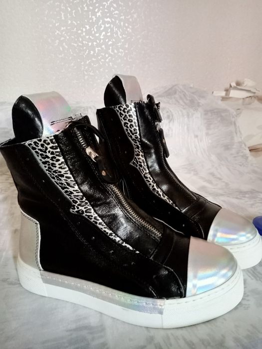 Ботинки высокие демисезонные натуральная кожа