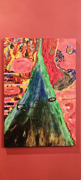 Sylwia Wojewódzka "Binarnie" akryl na płótnie