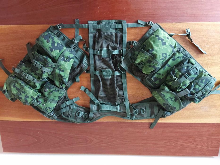 Wojskowa kamizelka taktyczna - duński kamuflaż M84, cordura; unikat; ASG