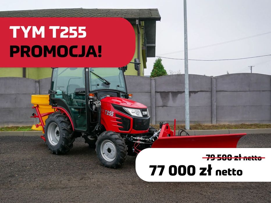TYM T255 | T255 HST  PROMOCJA zimowa! Kompaktowe ciągniki do odśnieżania [25 KM]
