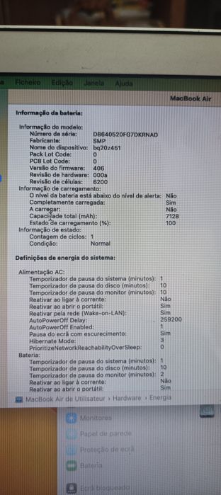 MacBook Air 13” 2017 | 8GB RAM | SSD 256GB | Bateria Nova 1 Ciclo