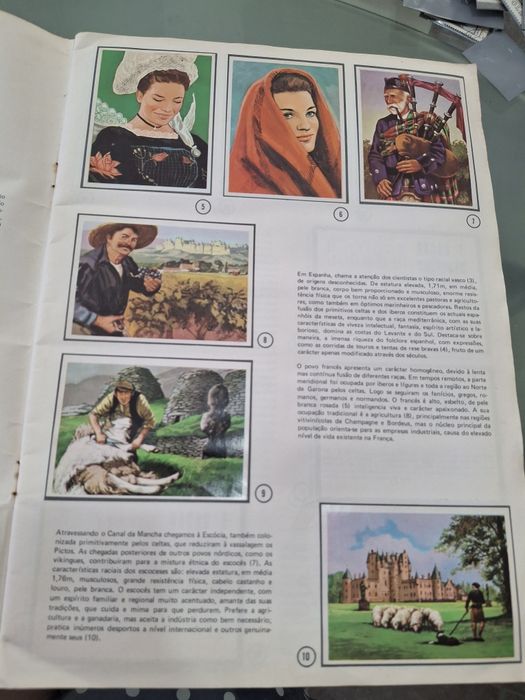 Caderneta de cromos completa com 295 cromos "Homens Raças e Costumes"  Edições Francisco Más de 1976