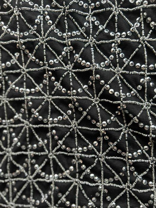 ASOS - Czarne zdobione spodnie cekiny (36)