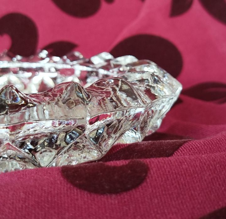 Kryształowa popielniczka z PRL