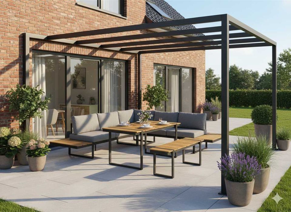 Zestaw mebli ogrodowych - narożnik aluminiowy outdoor CORTINA