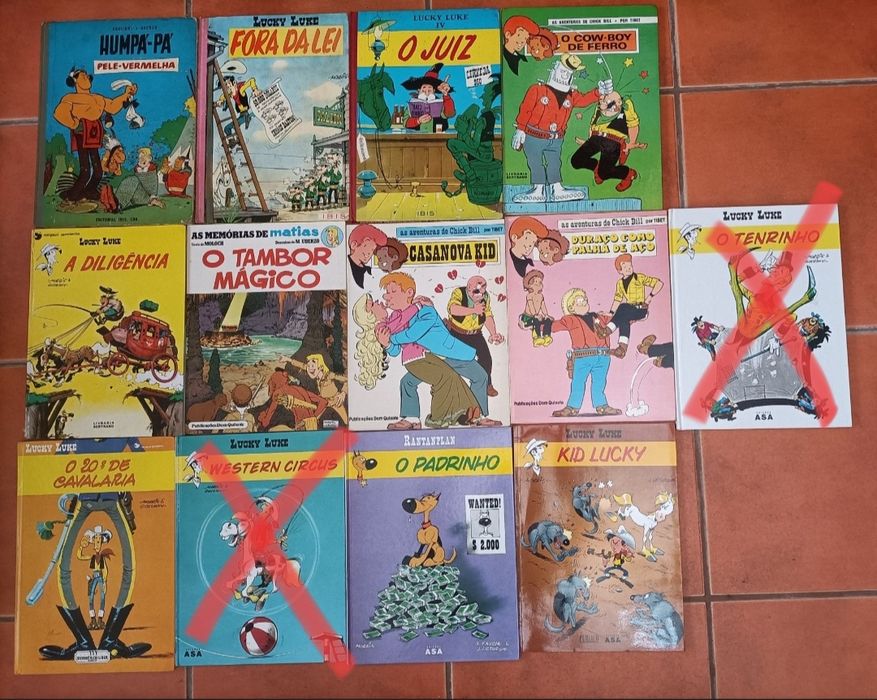 56 Livros Lucky Luke, Chick Bill, Os Túnicas Azuis