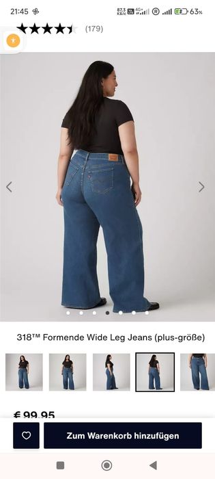 Джинси Levi's® 318™ з широкими штанинами та ефектом, що стягує .