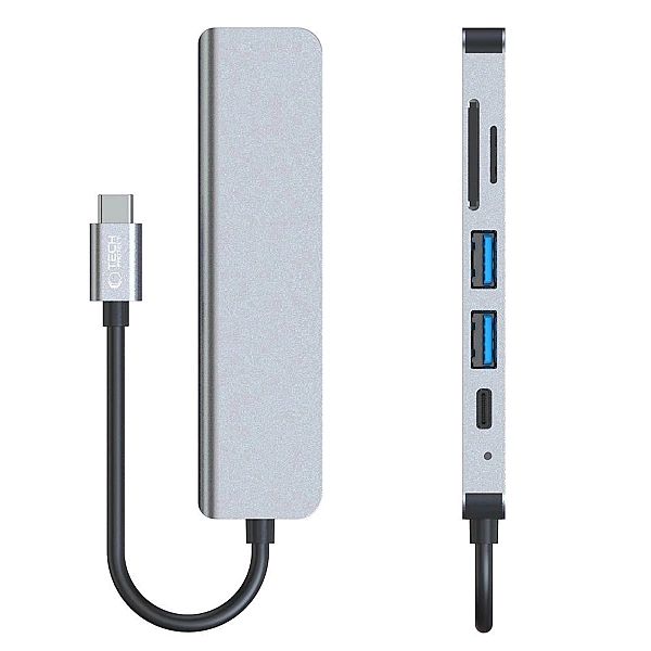 HUB Tech-Protect V4/6w1 USB-C - USB-A 3.0 / USB-A 2.0 / USB-C / HDMI /
