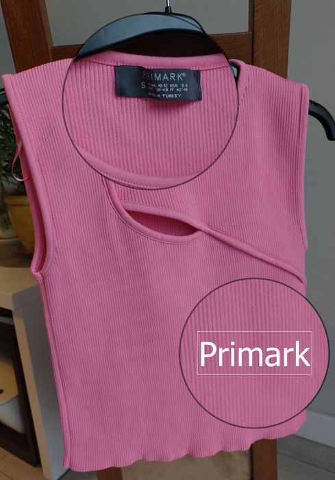 Primark - Bluzka Bez Rękawów z Asymetrycznym Detalem. Rozmiar S