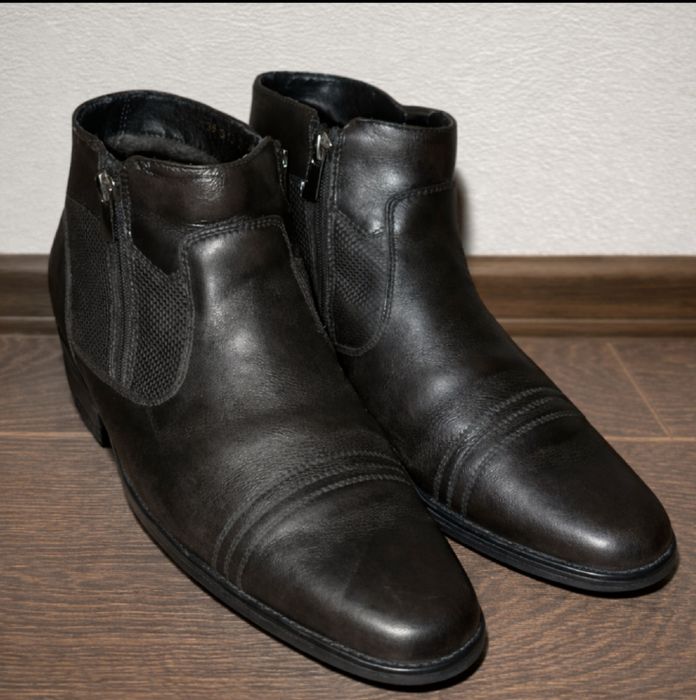 Ботинки мужские натуральная кожа, 39 размер, стелька 25 см