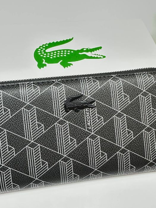 Гаманець Lacoste Monogram | Лакоста | Монограмм | Шкіряний гаманець