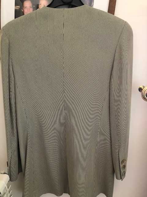 Casaco senhora azul escuro risca branca, Electre, tamanho 40, com saia