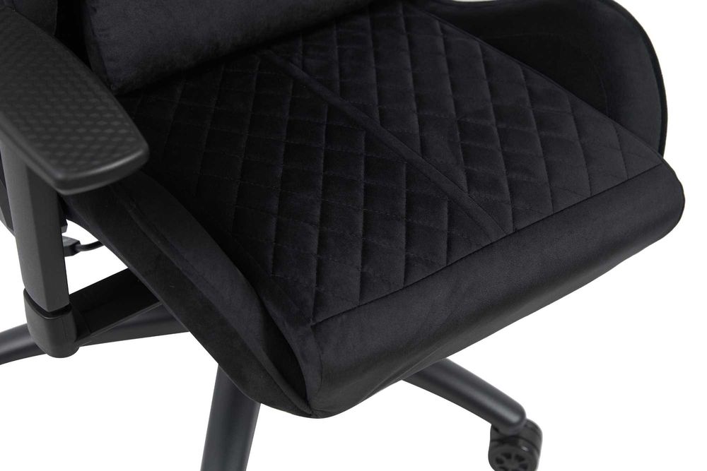 Fotel Gamingowy Welurowy Obrotowy Regulowany Ergonom Krzesło Gracza